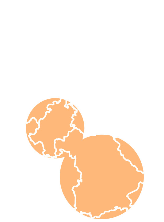 Eine Karte, die den Umriss von Deutschland inkl. des Bundesländer zeigt. Bayern und Hessen sind markiert.